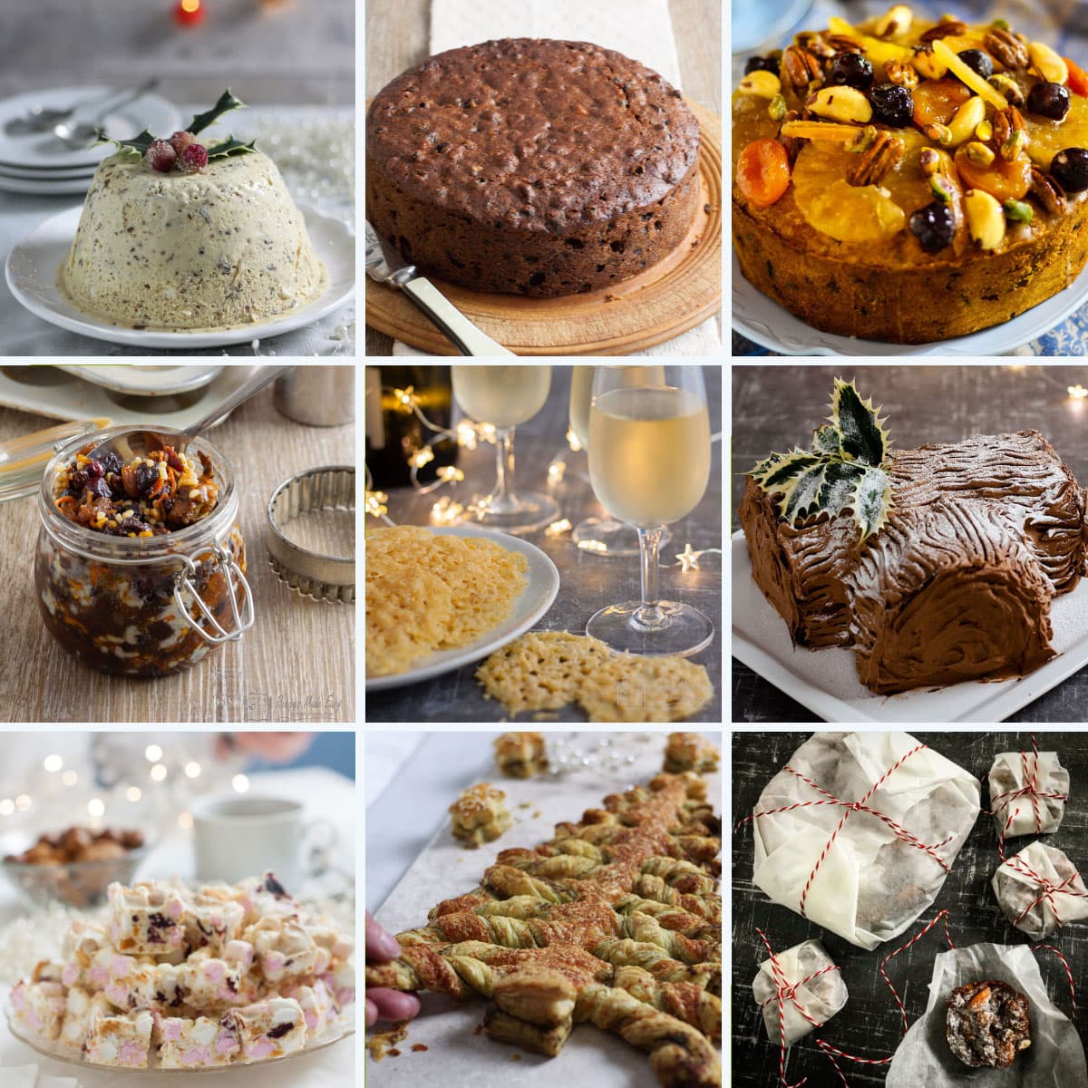 collage of Christmas bake and make recipes.