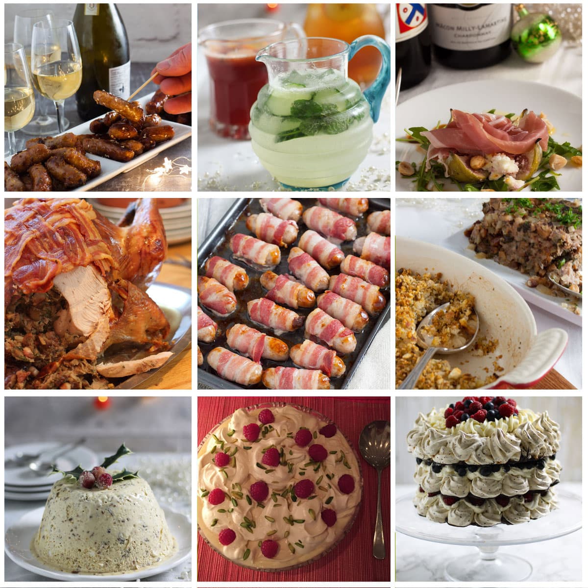 collage of Christmas recipes made easy.