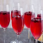 glasses of cranberry champagne cocktail