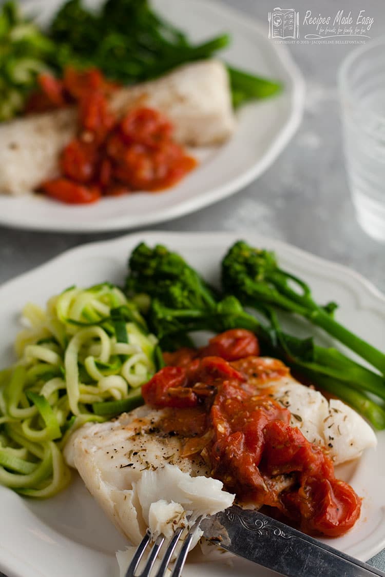 Oven Baked Cod with Chunky Tomato Sauce | Recipes Made Easy