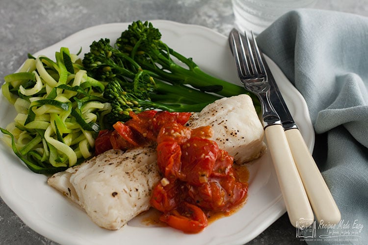 Oven Baked Cod with Chunky Tomato Sauce Recipes Made Easy