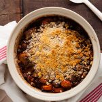 easy pork cassoulet in the cooking dish