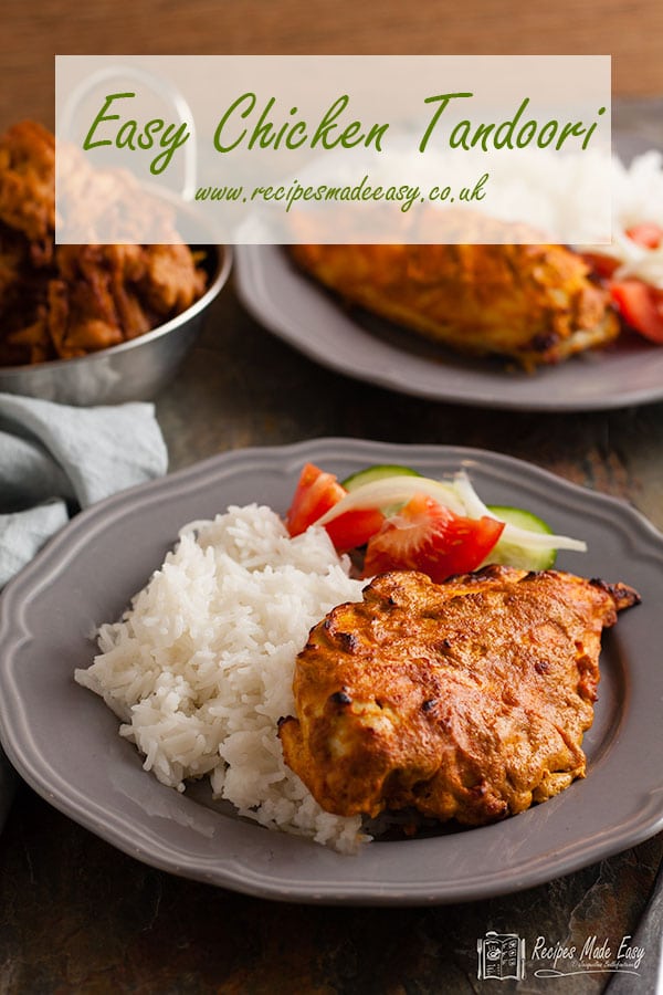 serving of easy chicken tandoori