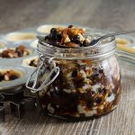 open jar of homemade mincemeat