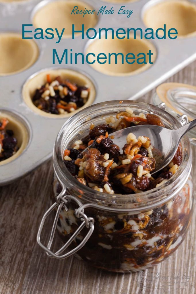 open jar of homemade mincemeat