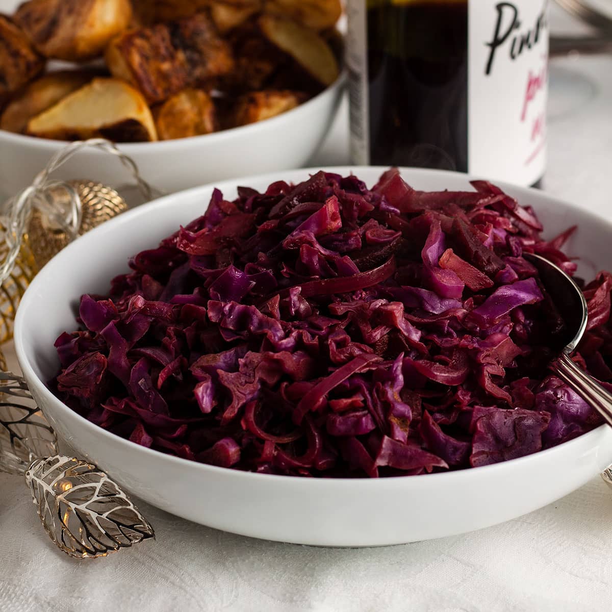 bowl braised red cabbage