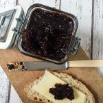 jar of chutney plus slice of bread with cheese and pickle