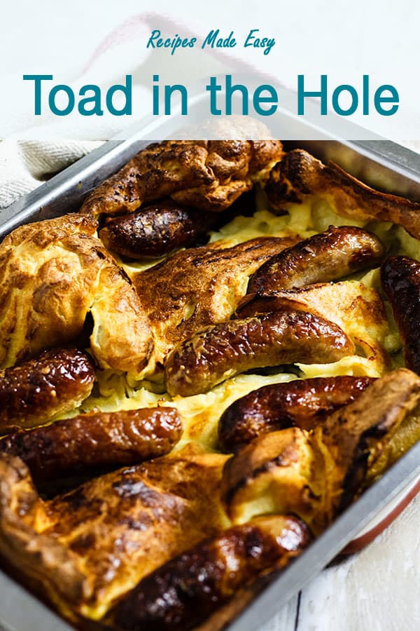 toad in the hole in the tin.