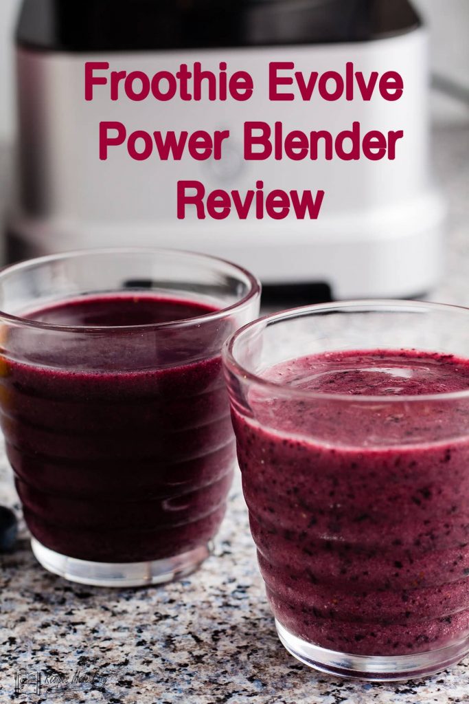 two smoothies showing the diffrenece between froothie evolve and a regular blender