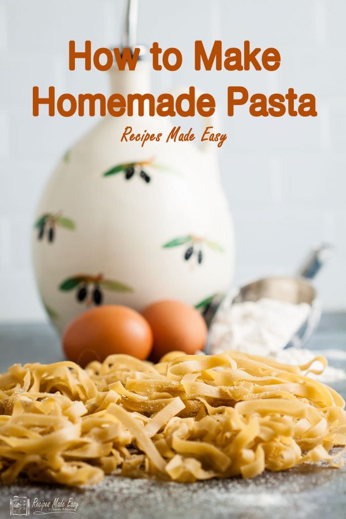 homemade pasta (tagliatelle)