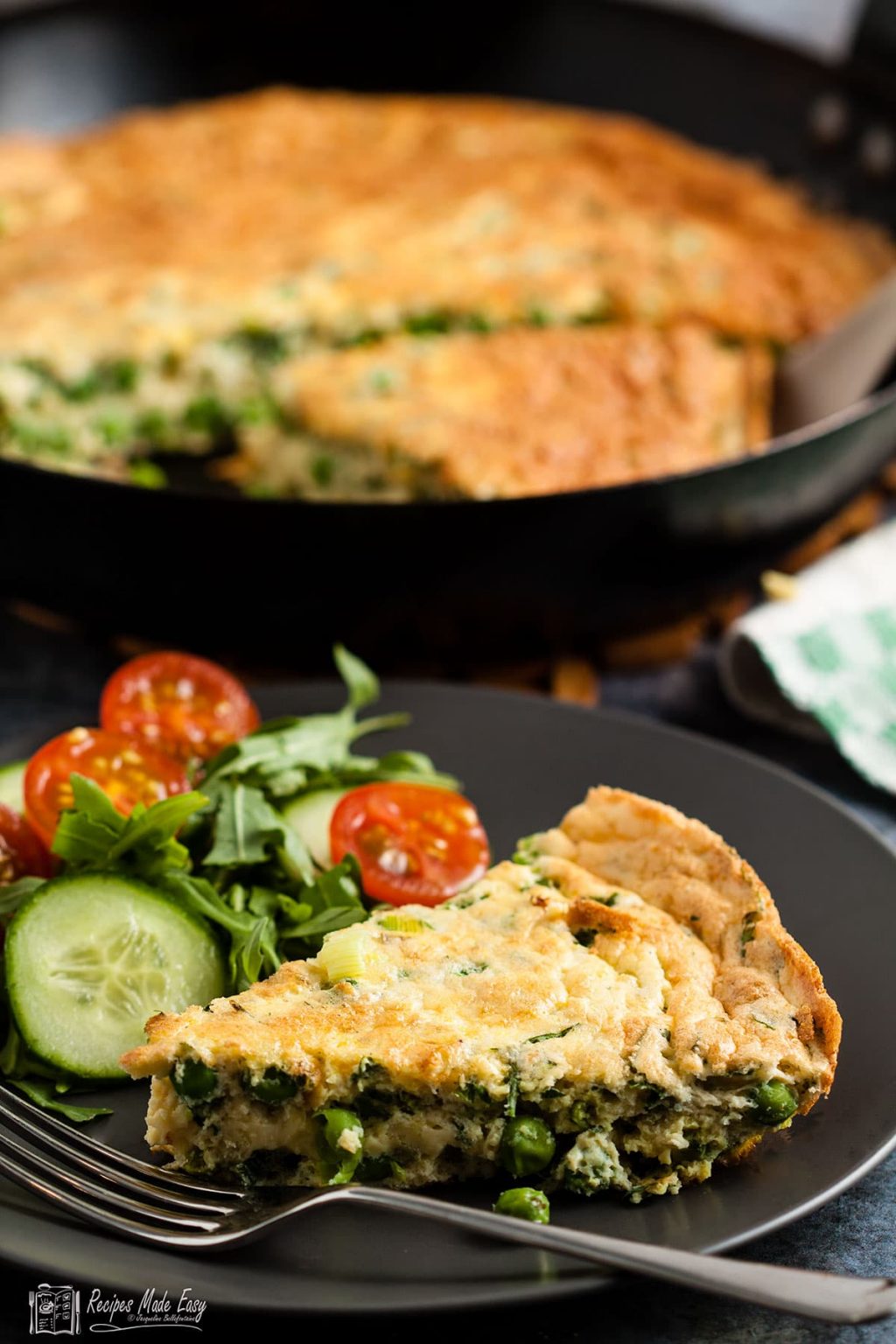 Pea and Spring Onion (scallion) Frittata Recipes Made Easy