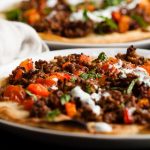 easy lamb flatbreads on plates