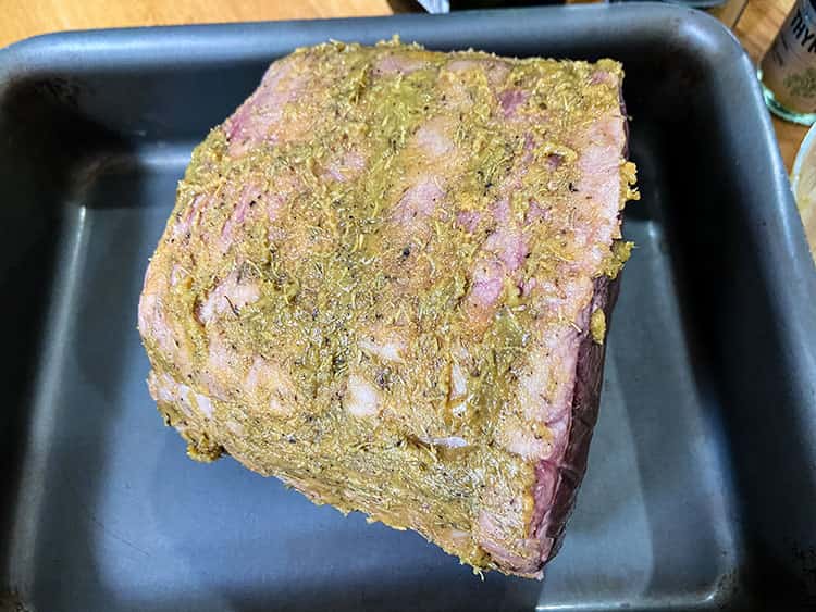 prepared topside joint ready for the oven.