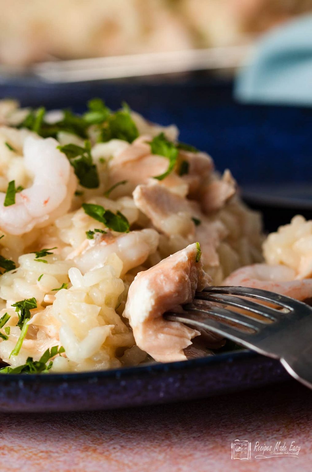 Salmon and prawn risotto | Recipes Made Easy